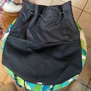 PINK drawstring bag, never used.